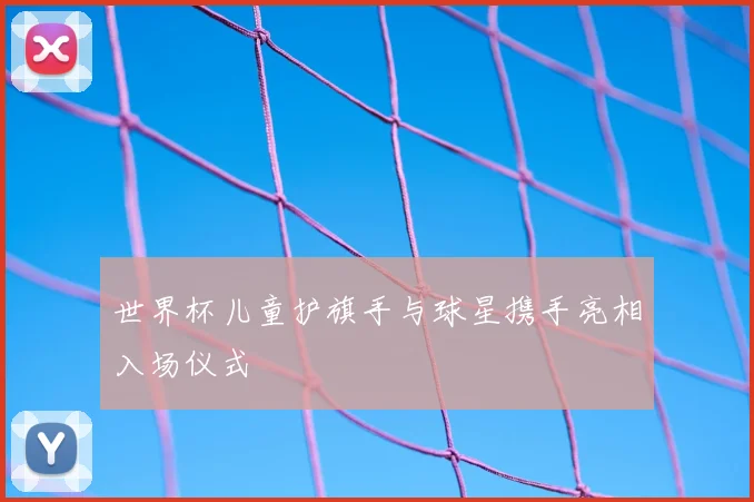 世界杯儿童护旗手与球星携手亮相入场仪式